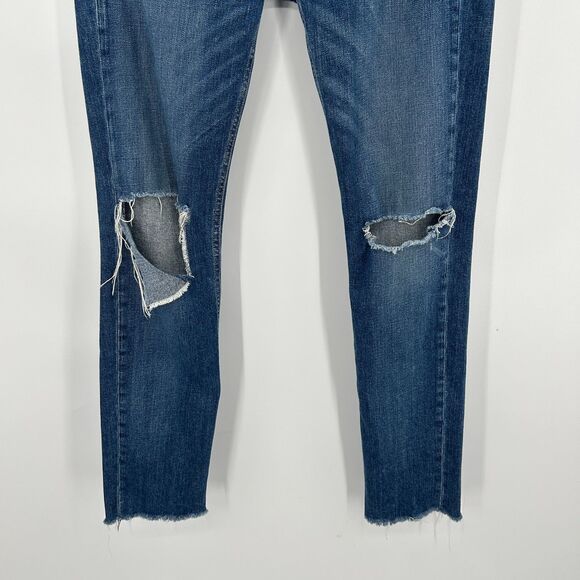RAG & BONE *Flawed* Women's Dre Mid Rise Distressed Destroyed Slim Jeans Size 27 - Picture 4 of 9